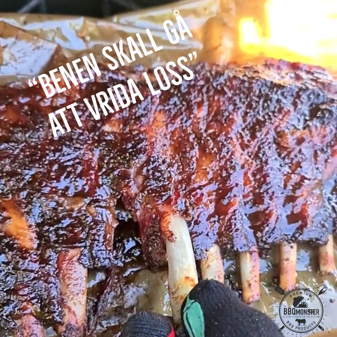 Benen skall gå att vrida loss falling off the bone när revbenen är klara bbqmonster förklarar grillning och bbq
