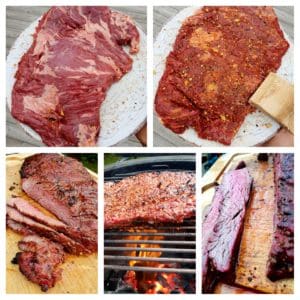 Flapmeat av grainfed black angus är en snabbgrillad styckdetalj som EJ skall förväxlas med flank. Flap eller flap meat sitter nedanför ryggbiffen men ovanför flanken. Biten är mör och skall grillas över riktigt het glöd. Köttet vinner inget på att köras low and slow