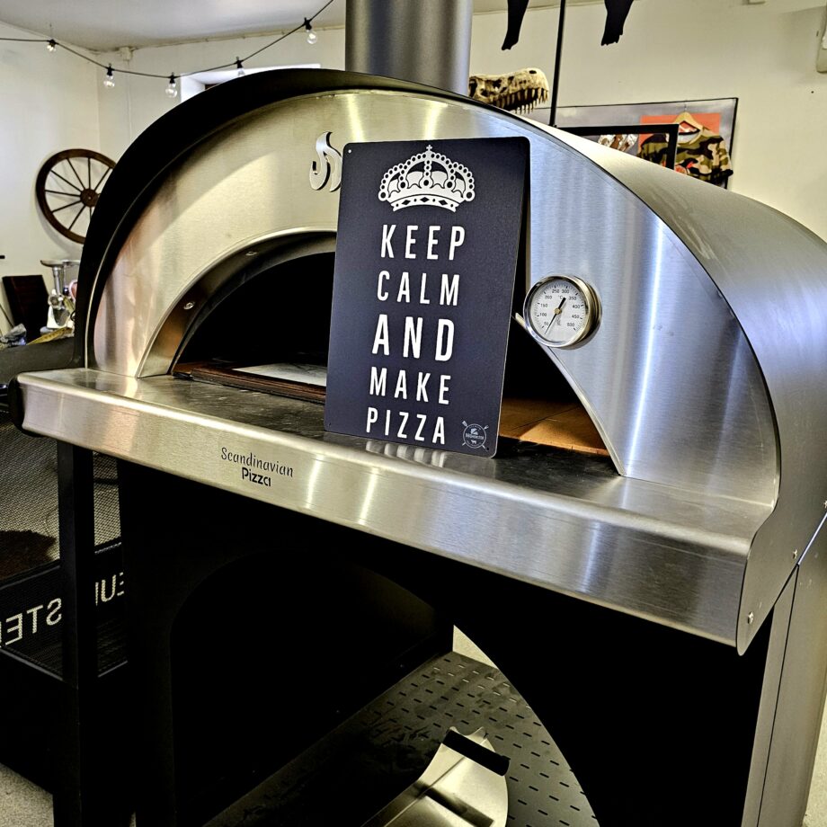 Plåtskylt / Tin sign "Keep calm and make pizza"